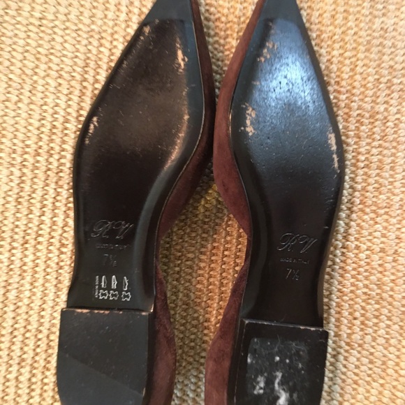 Roger Vivier -Paris- Brown Suede Flats - Picture 11 of 15